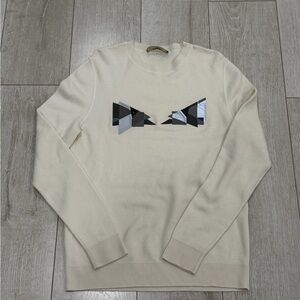 Fendi monster Reflectivr eyes wool pullover sweater men 50